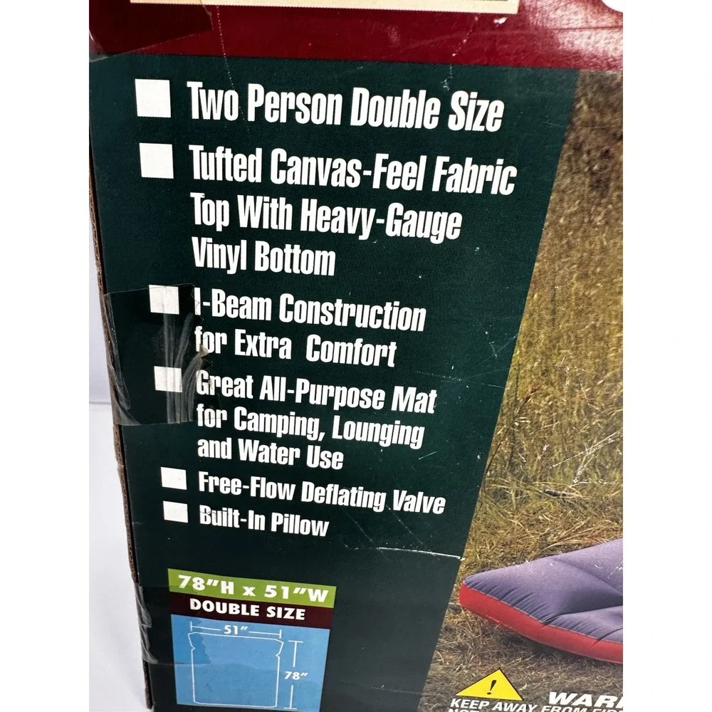 Northwest Territory Blow Up Double Size Camping Mat 78